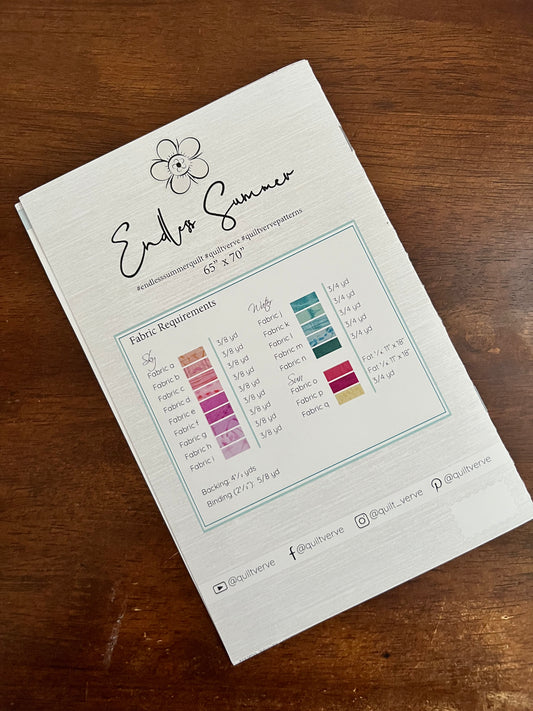 Endless Summer Quilt Pattern Physical