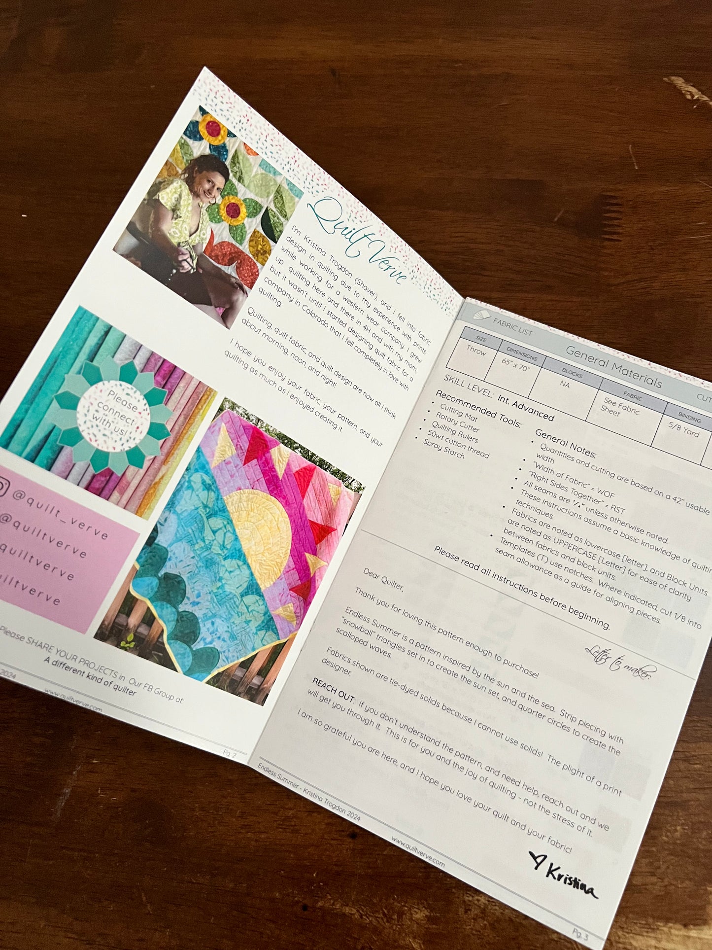 Endless Summer Quilt Pattern Physical