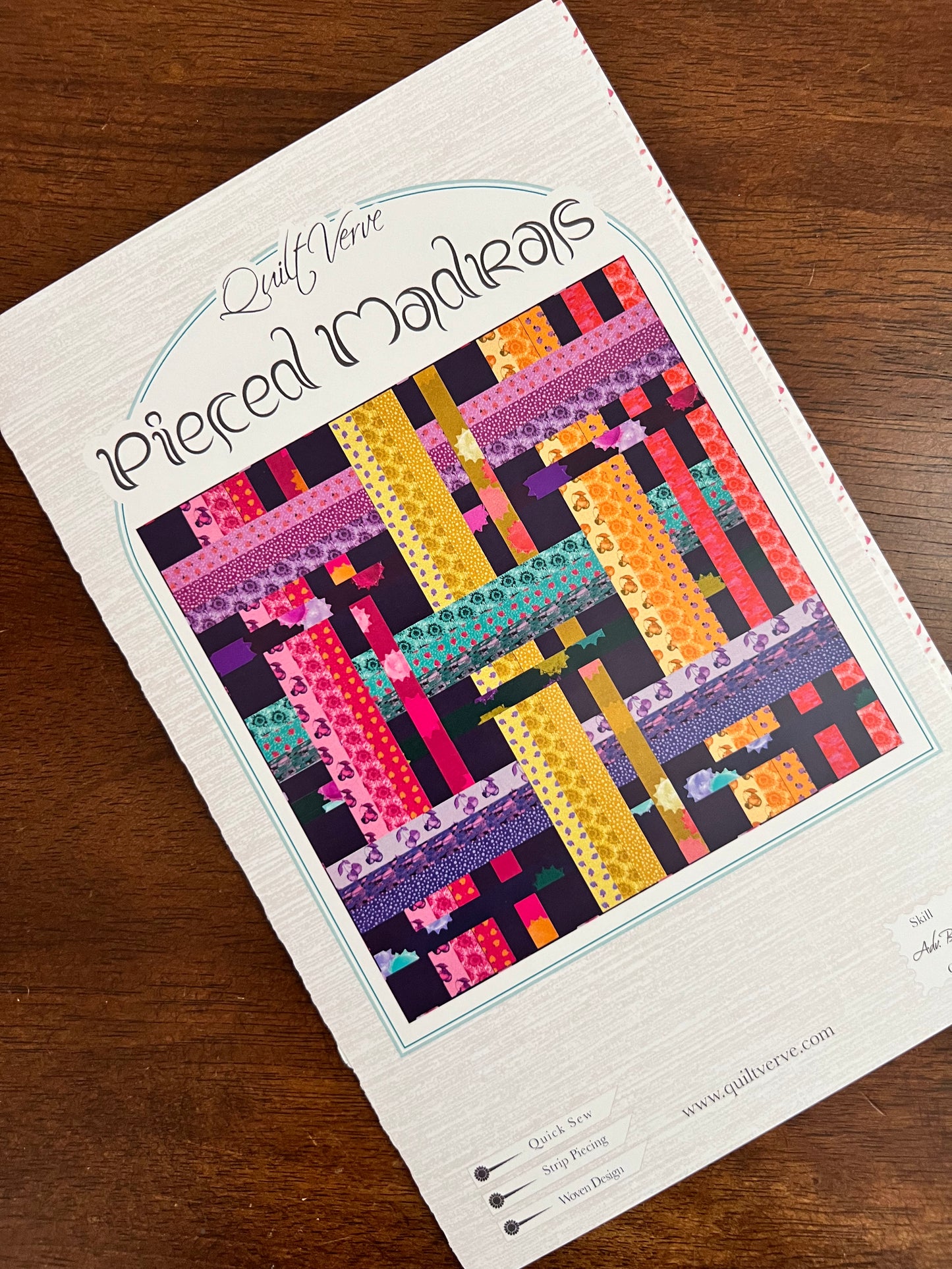 Pieced Madras Quilt Pattern PHYSICAL