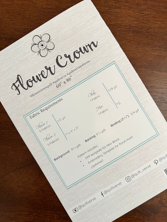 Flower Crown Quilt Pattern PHYSICAL