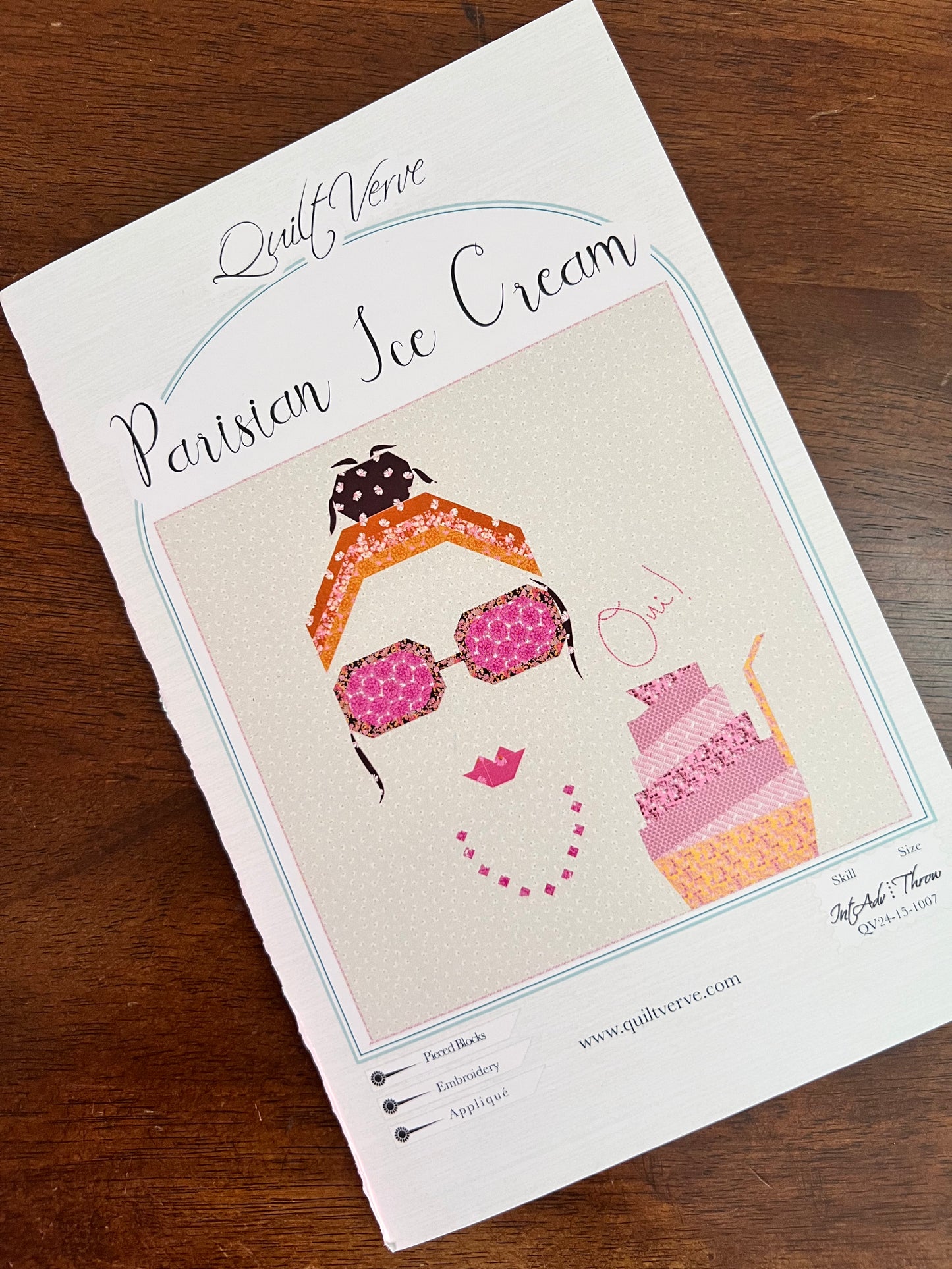 Parisian Ice Cream Quilt Pattern PHYSICAL