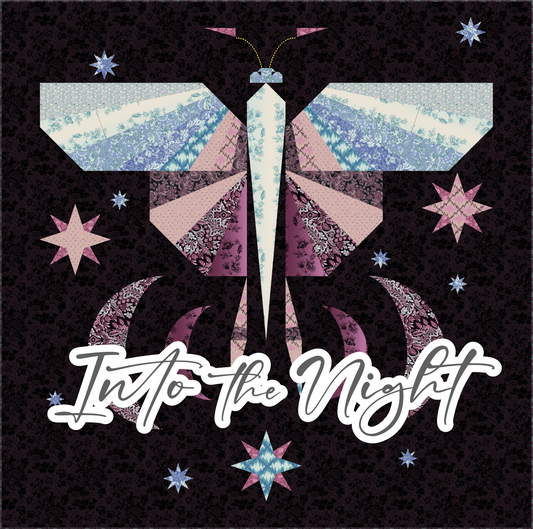 Into the Night, a moonlight moth Quilt Pattern PHYSICAL