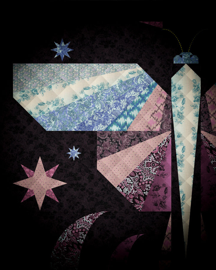 AVAILABLE NOW! Into the Night, a moonlight moth Quilt Pattern - DIGITAL