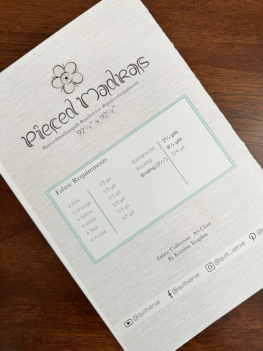 Pieced Madras Quilt Pattern PHYSICAL