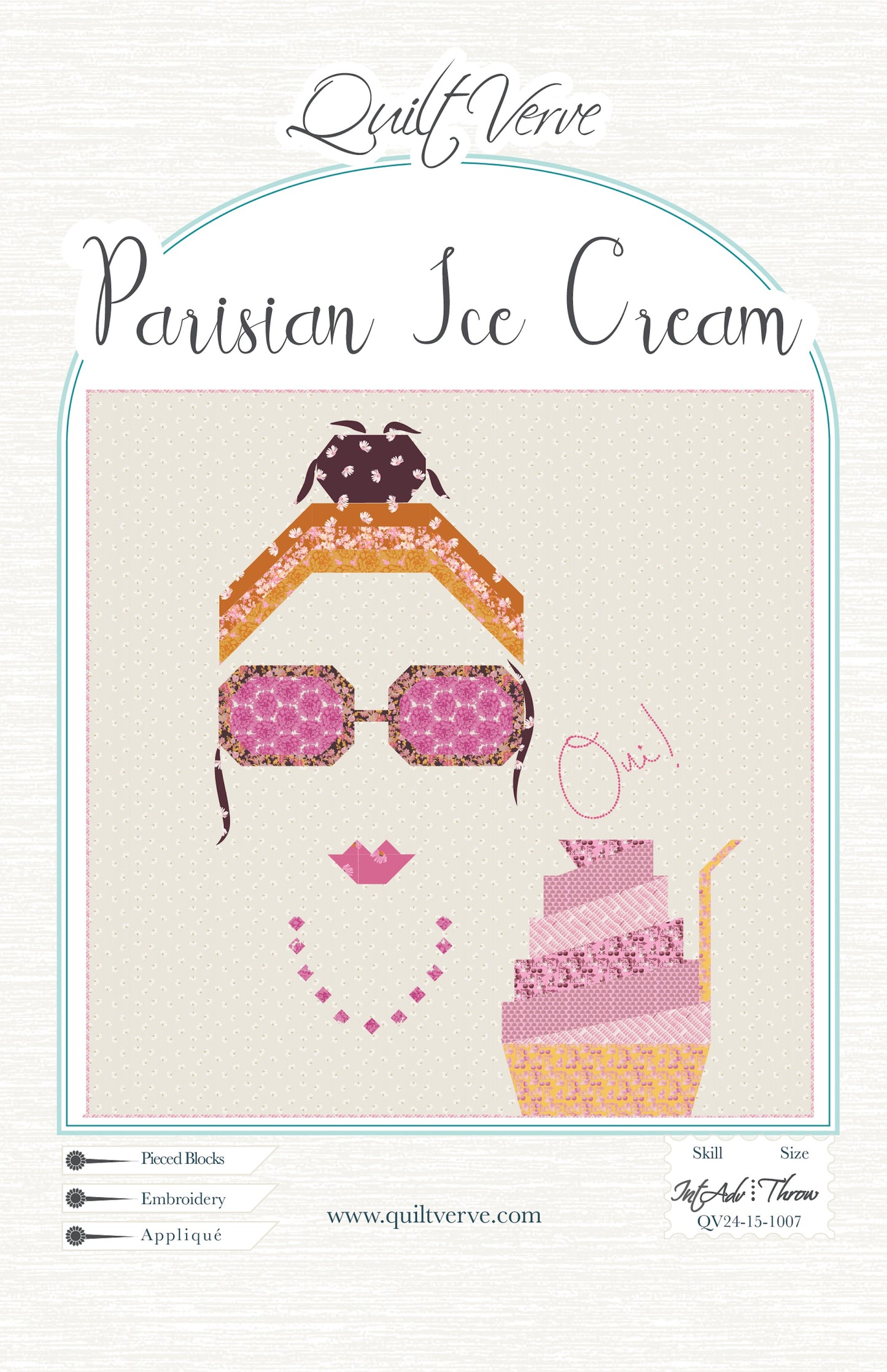 Parisian Ice Cream Quilt Pattern PHYSICAL