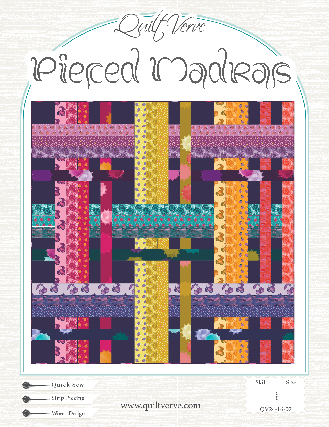 Pieced Madras Quilt Pattern DIGITAL