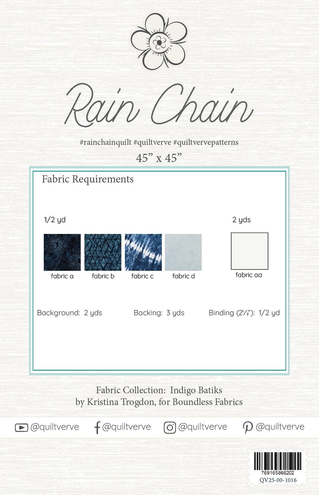 AVAILABLE NOW! Rain Chain Quilt Pattern DIGITAL