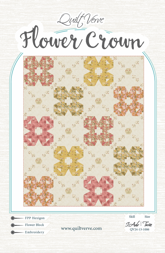 Flower Crown Quilt Pattern DIGITAL