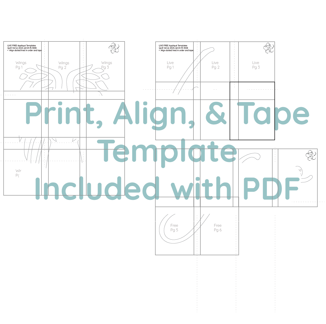 Live Free Quilt Pattern DIGITAL