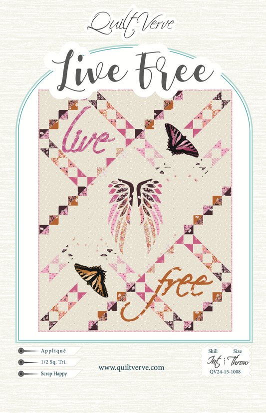 Live Free Quilt Pattern DIGITAL