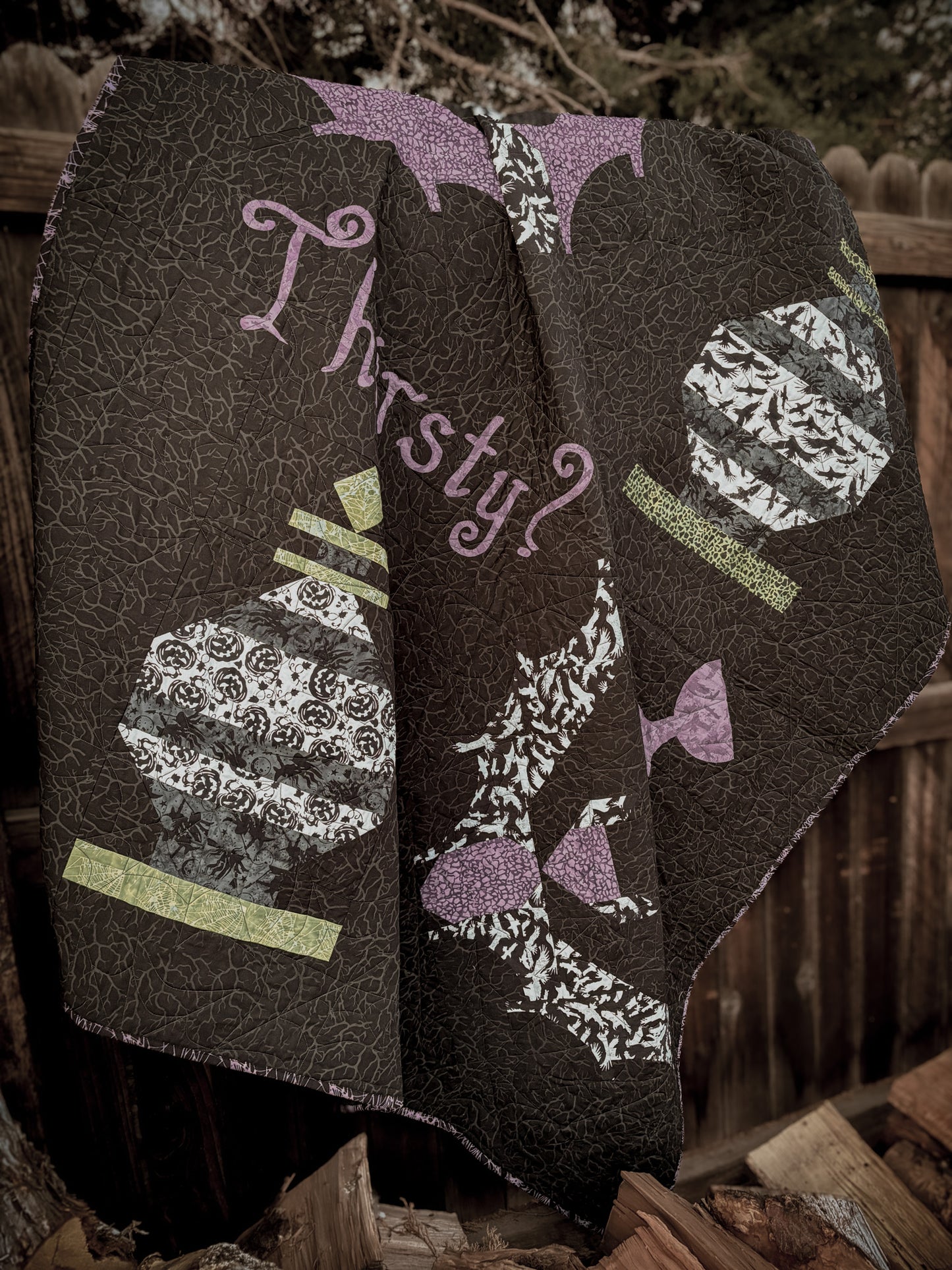 How Vial Halloween Apothecary Quilt Pattern