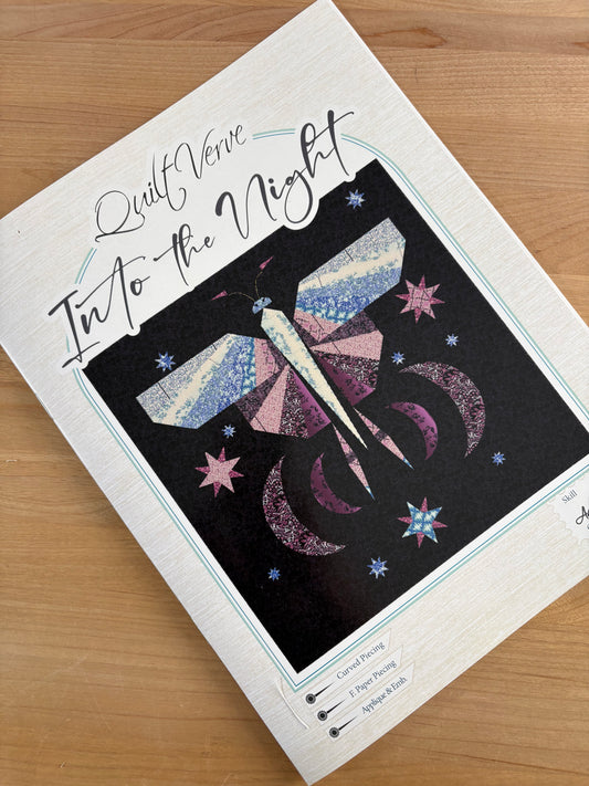 Into the Night, a moonlight moth Quilt Pattern PHYSICAL