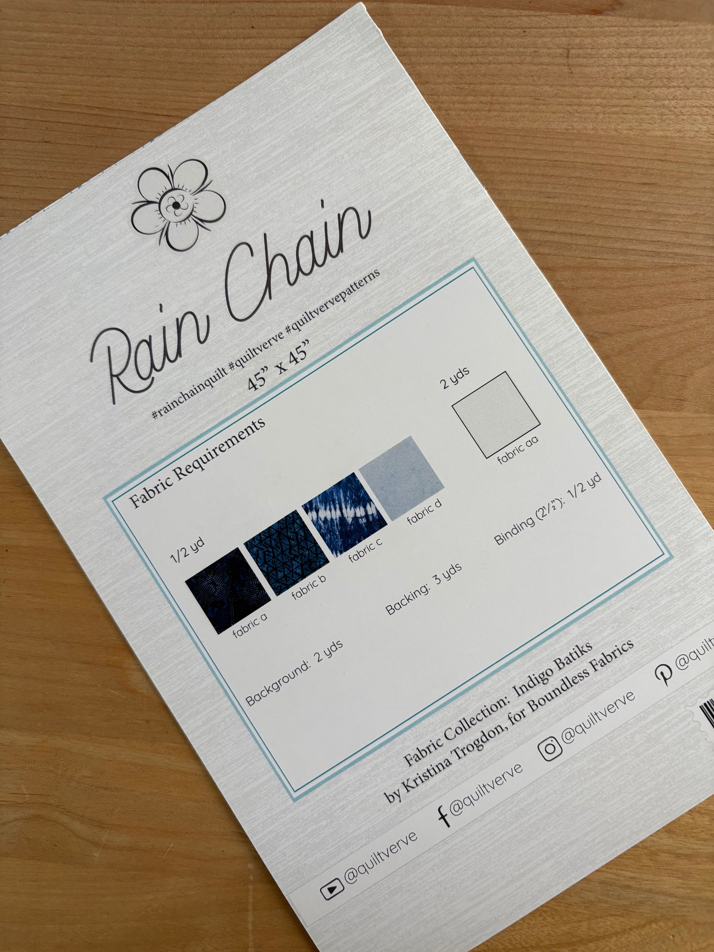 Rain Chain Quilt Pattern PHYSICAL