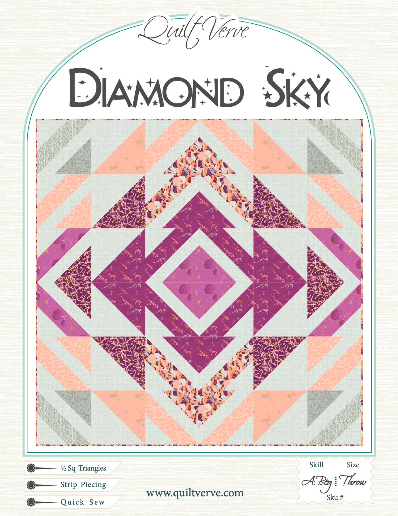Available Now! Diamond Sky Quilt Pattern