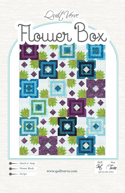 AVAILABLE NOW!  Flower Box Quilt Pattern DIGITAL