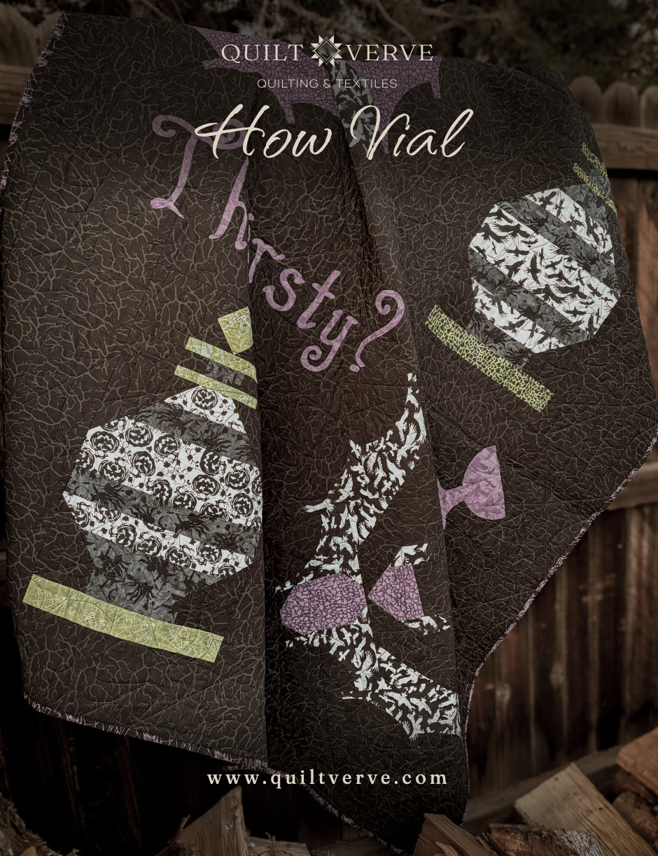 How Vial Halloween Apothecary Quilt Pattern