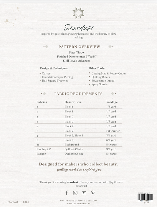 Stardust Star Quilt Pattern PDF | Modern Geometric Quilt Design